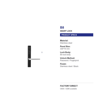 B8 broken bridge aluminum door lock product specifications