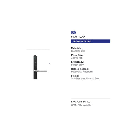 B9 broken bridge aluminum door lock product specifications